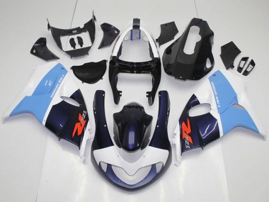 Best 1998-2003 Suzuki TL1000R Motorcycle Fairings - White Light Blue Black