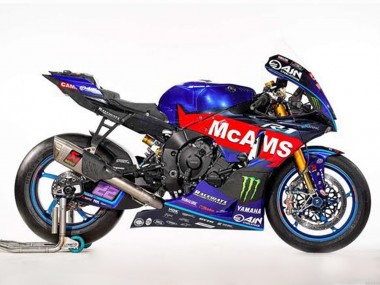 Best 2002-2003 Yamaha YZF R1 Motorcycle Fairings - Blue Red McAMS Green Monster