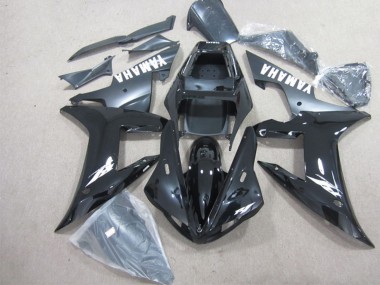 Best 2002-2003 Yamaha YZF R1 Motorcycle Fairings - Glossy Black Matte Black White