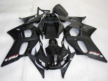 Best 1998-2002 Yamaha YZF R6 Motorcycle Fairing - Glossy Black Matte Black