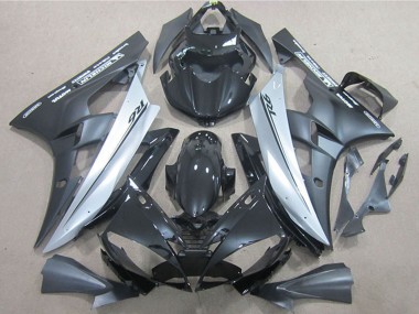 Best 2006-2007 Yamaha YZF R6 Motorcycle Fairings - Glossy Black Matte Black Silver