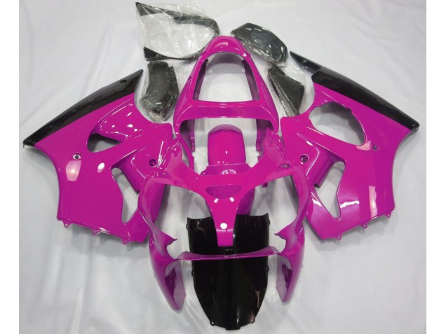 00-02 Gloss Pink & Black ZX6R Fairings 00-02 Gloss Pink & Black ZX6R Fairings