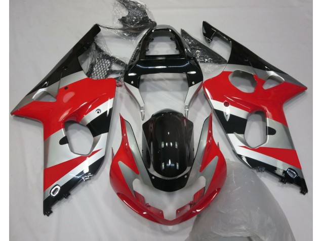 00-02 Red Silver OEM Style GSXR 1000 Fairings 00-02 Red Silver OEM Style GSXR 1000 Fairings