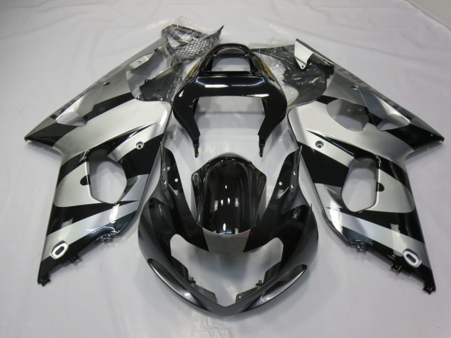 00-02 Silver and Black GSXR 1000 Fairings 00-02 Silver and Black GSXR 1000 Fairings
