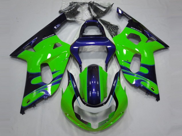 01-03 Gloss Green and Blue GSXR 600-750 Fairings 01-03 Gloss Green and Blue GSXR 600-750 Fairings