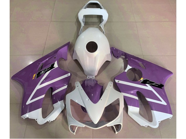 01-03 Gloss White and Purple CBR600 F4i Fairings 01-03 Gloss White and Purple CBR600 F4i Fairings