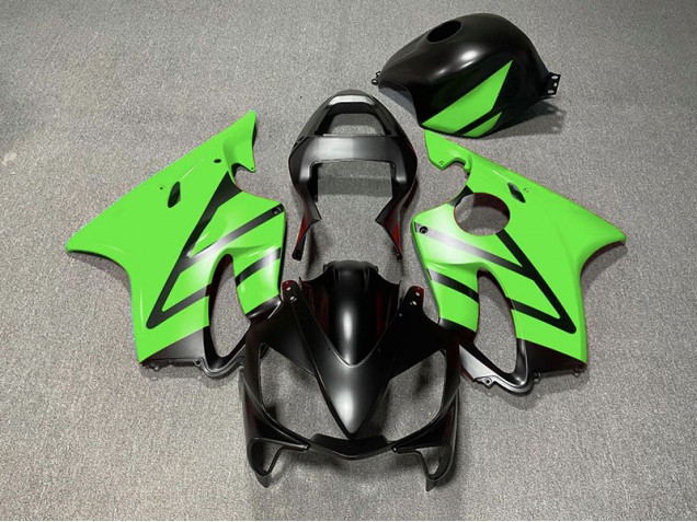 01-03 Matte Black and Green CBR600 F4i Fairings 01-03 Matte Black and Green CBR600 F4i Fairings