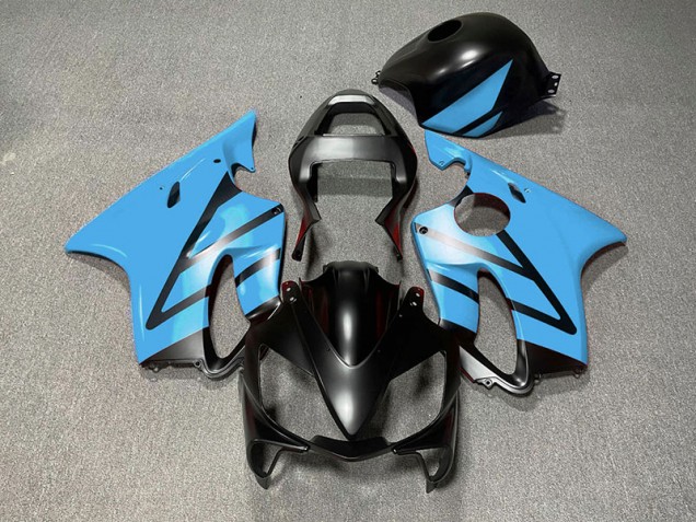 01-03 Matte Black and Light Blue CBR600 F4i Fairings 01-03 Matte Black and Light Blue CBR600 F4i Fairings