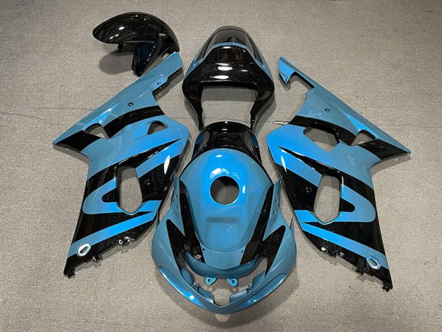 01-03 Pearl Light Blue and Black GSXR 600-750 Fairings 01-03 Pearl Light Blue and Black GSXR 600-750 Fairings