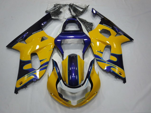 01-03 Yellow Blue GSXR 600-750 Fairings 01-03 Yellow Blue GSXR 600-750 Fairings