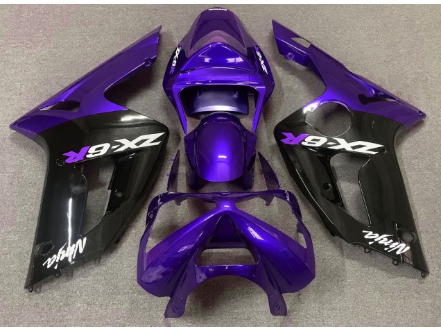 03-04 Gloss Purple and Black ZX6R Fairings 03-04 Gloss Purple and Black ZX6R Fairings