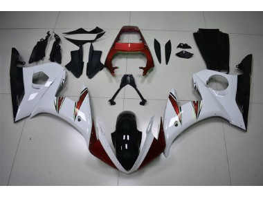 03-04 Gloss White & Red Accents R6 Fairings
