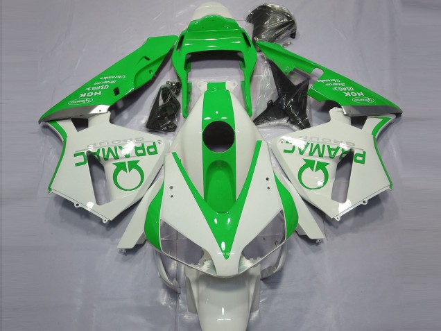 03-04 Gloss White and Green PRAMAC CBR600RR Fairings 03-04 Gloss White and Green PRAMAC CBR600RR Fairings