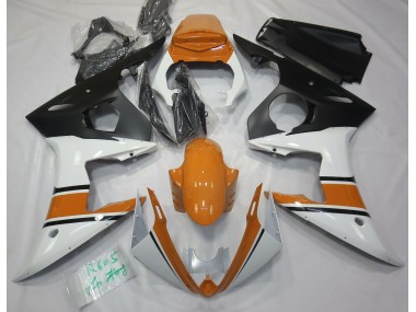 03-04 Gloss White and Orange R6 Fairings