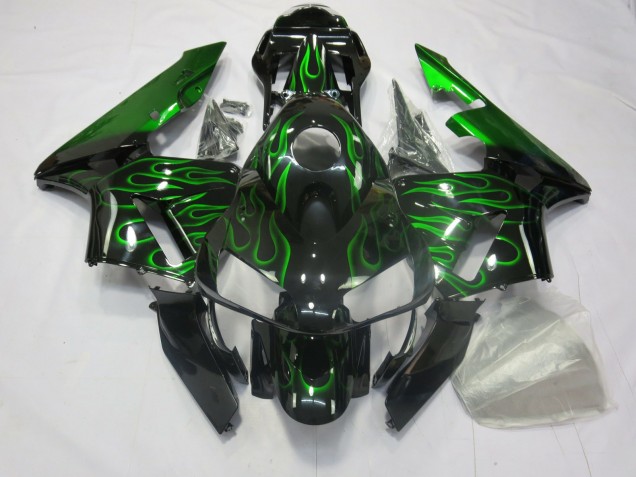 03-04 Green Flames CBR600RR Fairings 03-04 Green Flames CBR600RR Fairings