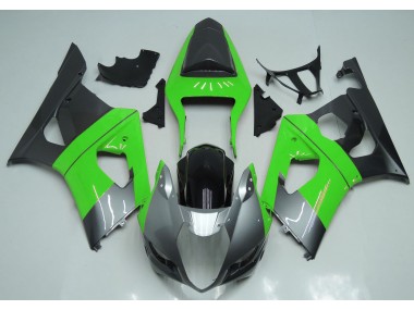 03-04 Green Silver and Black GSXR 1000 Fairings