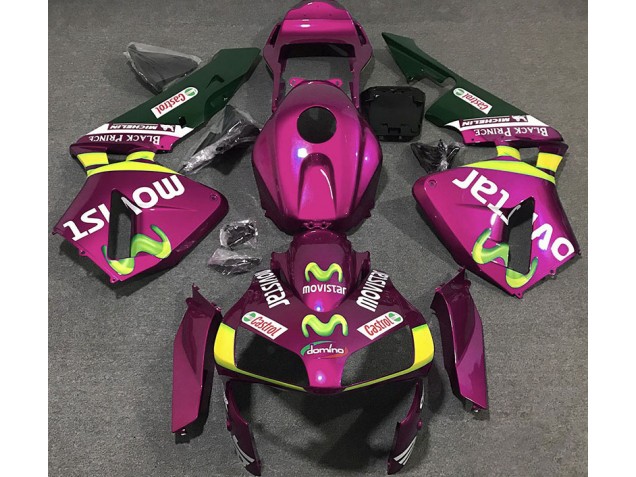 03-04 Hot Pink Movistar CBR600RR Fairings 03-04 Hot Pink Movistar CBR600RR Fairings