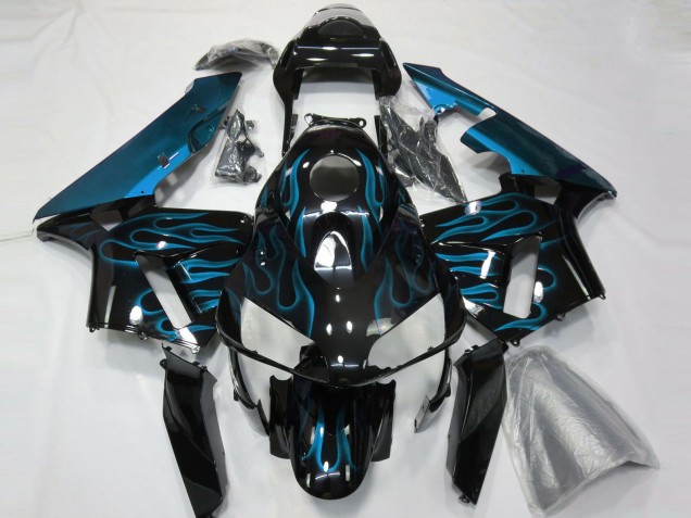 03-04 Light Blue Flames CBR600RR Fairings 03-04 Light Blue Flames CBR600RR Fairings