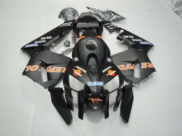 03-04 Matte Black Repsol CBR600RR Fairings 03-04 Matte Black Repsol CBR600RR Fairings