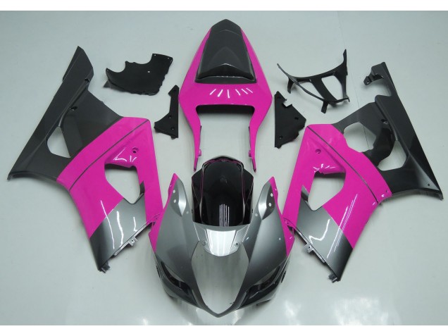 03-04 Pink Silver and Black GSXR 1000 Fairings 03-04 Pink Silver and Black GSXR 1000 Fairings