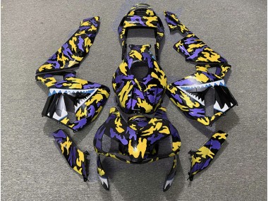 03-04 Purple and Yellow Camo CBR600RR Fairings