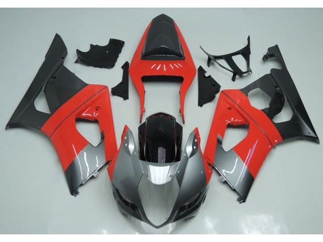 03-04 Red Silver and Black GSXR 1000 Fairings 03-04 Red Silver and Black GSXR 1000 Fairings