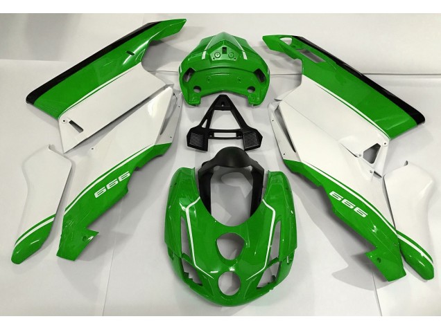 03-04 White Green and Black Ducati 749 999 Fairings 03-04 White Green and Black Ducati 749 999 Fairings