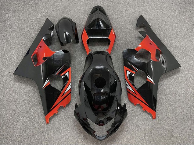 04-05 Gloss Black and Red GSXR 600-750 Fairings 04-05 Gloss Black and Red GSXR 600-750 Fairings