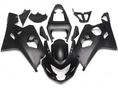04-05 Matte Black Style with Red Decals GSXR 600-750 Fairings