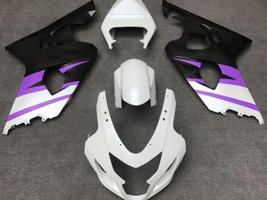 04-05 Matte White & Purple GSXR 600-750 Fairings
