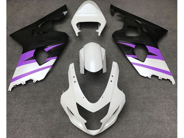 04-05 Matte White & Purple GSXR 600-750 Fairings 04-05 Matte White & Purple GSXR 600-750 Fairings