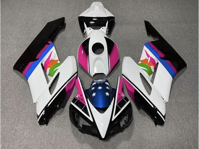 04-05 Pink and Blue Flag CBR1000RR Fairings 04-05 Pink and Blue Flag CBR1000RR Fairings