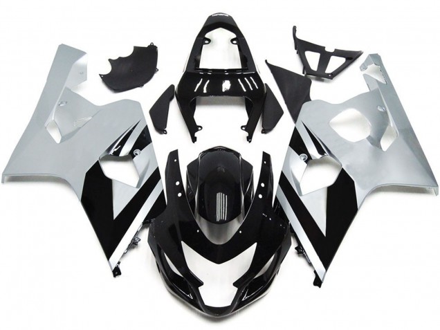 04-05 Silver and Gloss Black OEM Style GSXR 600-750 Fairings 04-05 Silver and Gloss Black OEM Style GSXR 600-750 Fairings