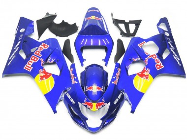04-05 Vibrant Blue Red Bull Style GSXR 600-750 Fairings