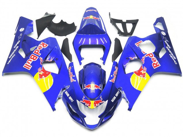 04-05 Vibrant Blue Red Bull Style GSXR 600-750 Fairings 04-05 Vibrant Blue Red Bull Style GSXR 600-750 Fairings