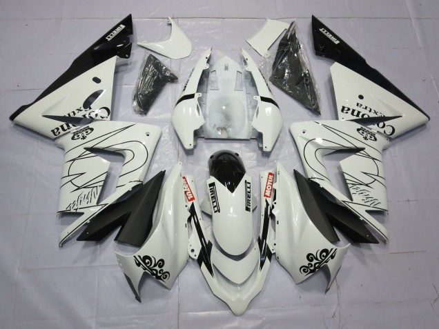 04-05 White Corona ZX10R Fairings 04-05 White Corona ZX10R Fairings