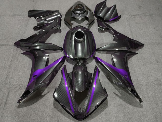 04-06 Carbon Fiber Style w Purple R1 Fairings 04-06 Carbon Fiber Style w Purple R1 Fairings