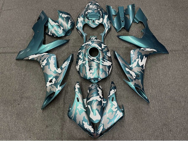 04-06 Dark Teal Camo R1 Fairings 04-06 Dark Teal Camo R1 Fairings
