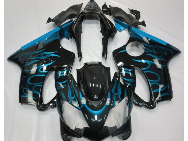04-07 Light Blue Flame CBR600 F4i Fairings 04-07 Light Blue Flame CBR600 F4i Fairings