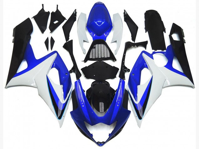 05-06 Gloss Blue and White GSXR 1000 Fairings 05-06 Gloss Blue and White GSXR 1000 Fairings