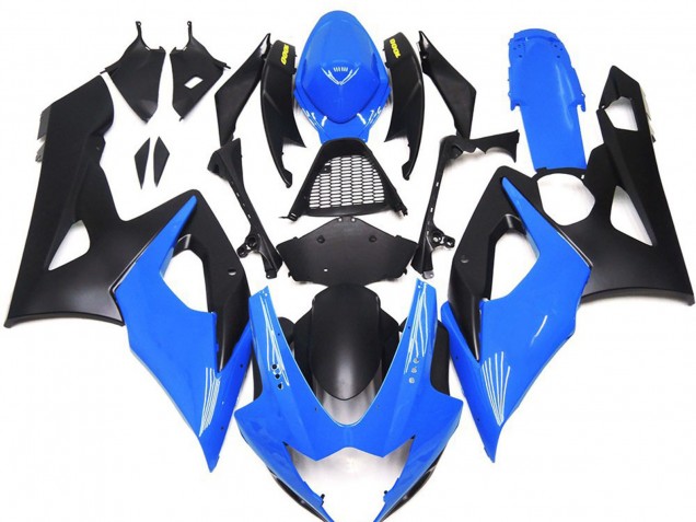 05-06 Gloss Blue with Yellow Logos GSXR 1000 Fairings 05-06 Gloss Blue with Yellow Logos GSXR 1000 Fairings