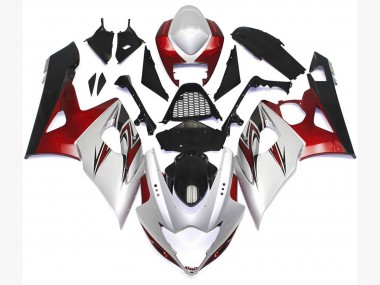 05-06 Gloss White Style with Silver Hints and Bronze GSXR 1000 Fairings