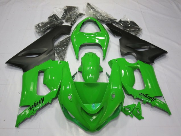 05-06 Green Black ZX6R Fairings 05-06 Green Black ZX6R Fairings