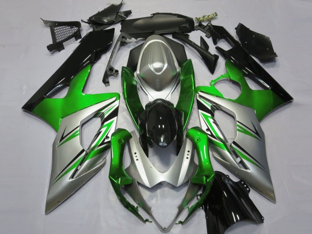 05-06 Green Silver and Black GSXR 1000 Fairings 05-06 Green Silver and Black GSXR 1000 Fairings