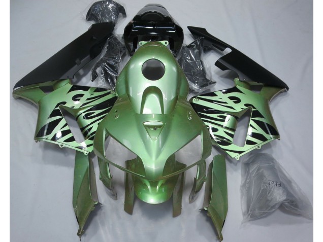 05-06 Light Green Flame CBR600RR Fairings 05-06 Light Green Flame CBR600RR Fairings