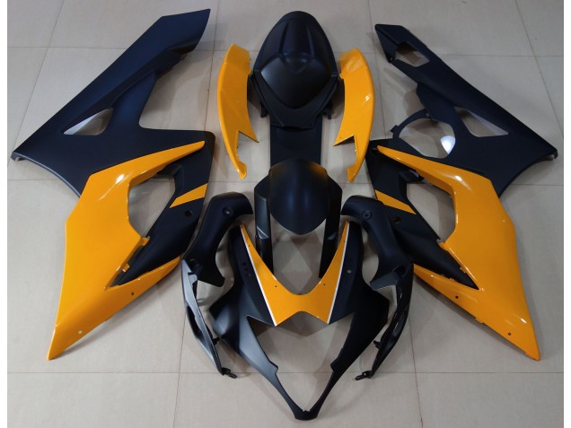 05-06 Matte Black & Light Orange GSXR 1000 Fairings 05-06 Matte Black & Light Orange GSXR 1000 Fairings