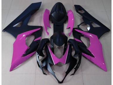 05-06 Matte Black & Pink GSXR 1000 Fairings