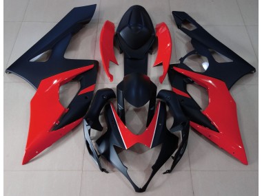 05-06 Matte Black & Red GSXR 1000 Fairings