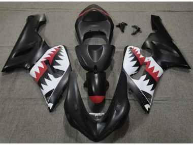 05-06 Matte Black Shark ZX6R Fairings