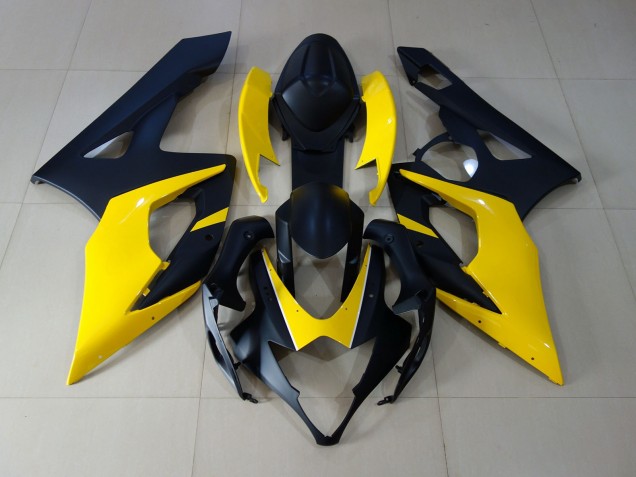 05-06 Matte Black & Yellow GSXR 1000 Fairings 05-06 Matte Black & Yellow GSXR 1000 Fairings